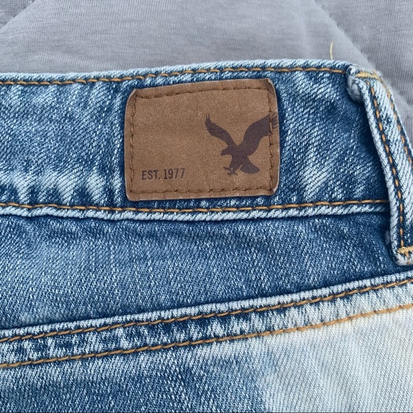 American Eagle denim shorts with white lace detailing - Picture 8 of 11